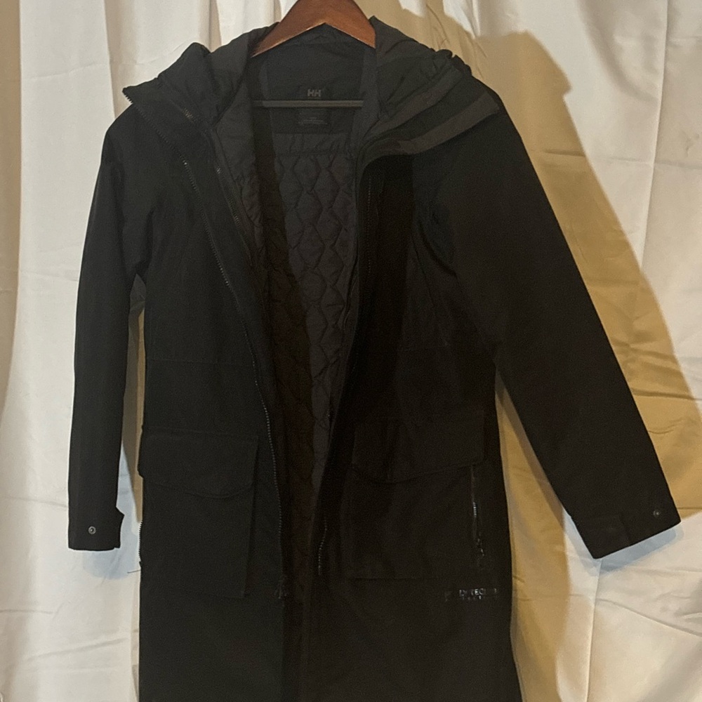 Helly Hansen Black Quilted Hooded Jacket
